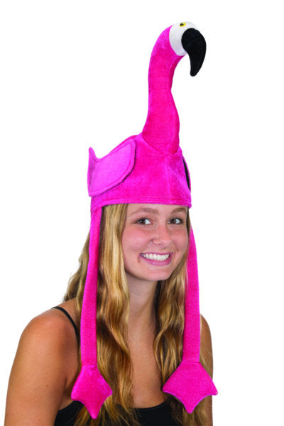 Velvet Pink Flamingo Hat