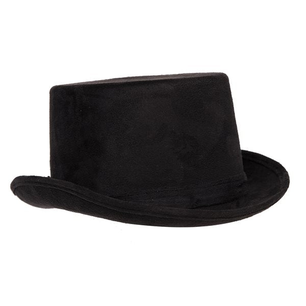 Faux Suede Top Hat