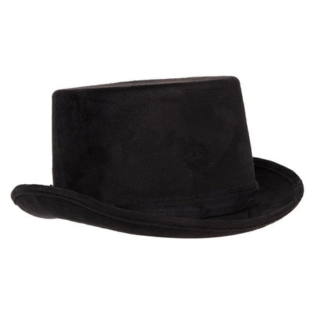 Faux Suede Top Hat