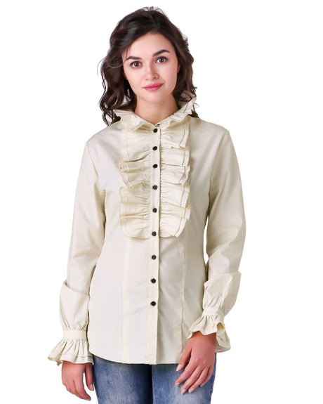 Zylphia Stand-up Collar Blouse